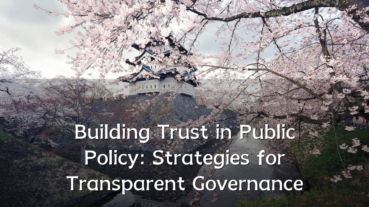 Building Trust in Public Policy: Strategies for Transparent Governance
