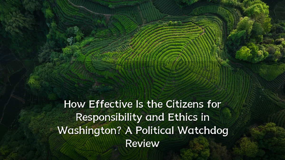 How Effective Is the Citizens for Responsibility and Ethics in Washington? A Political Watchdog Review