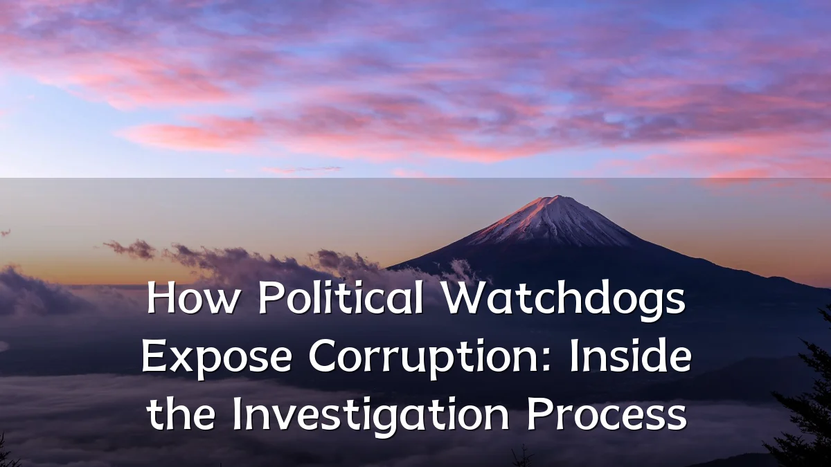 How Political Watchdogs Expose Corruption: Inside the Investigation Process