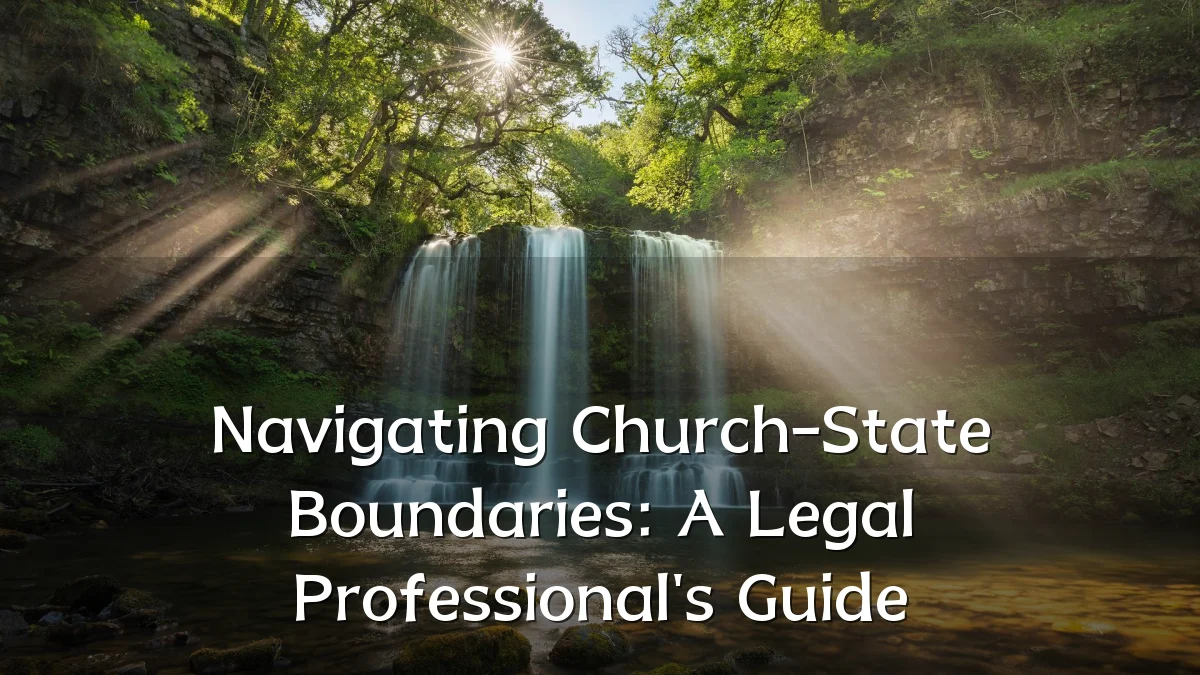 Navigating Church-State Boundaries: A Legal Professional's Guide