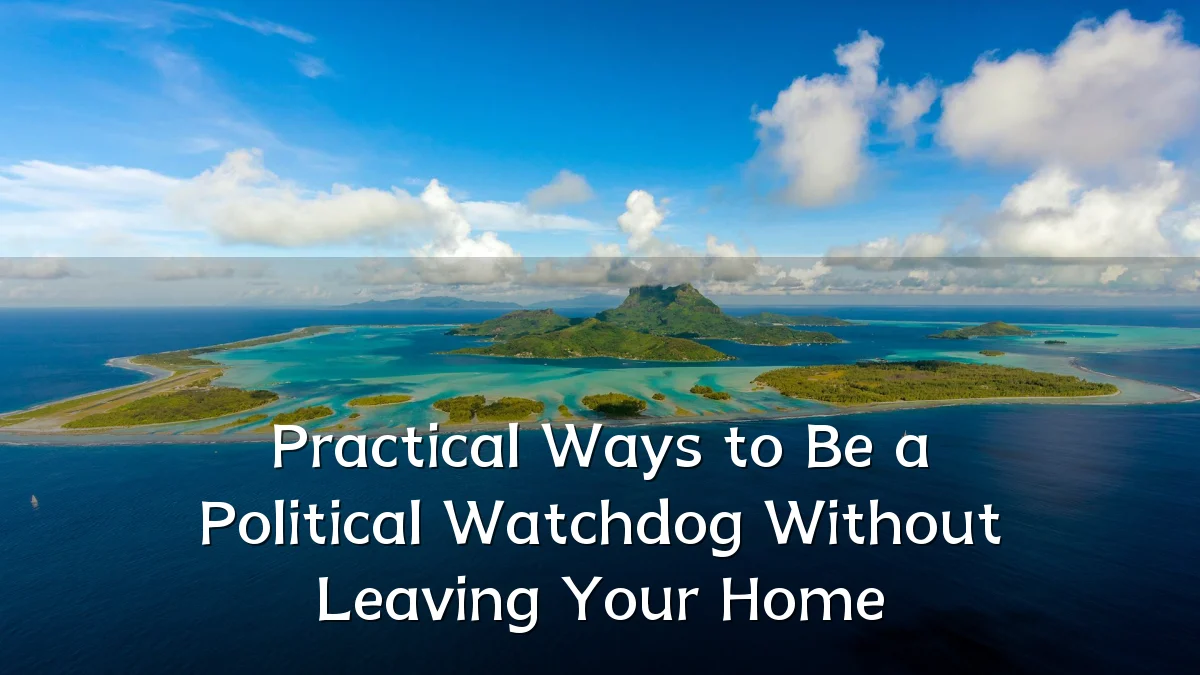 Practical Ways to Be a Political Watchdog Without Leaving Your Home