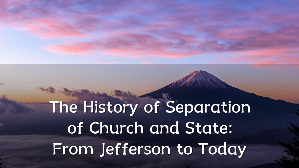 The History of Separation of Church and State: From Jefferson to Today
